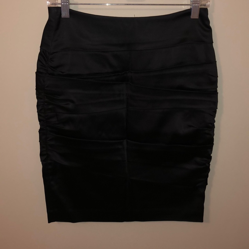 Satin pencil skirt